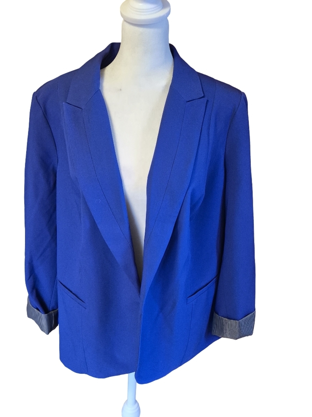 NWT Worthington Women's Blue Open-Front Blazer